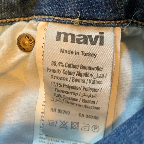 Mavi Jeans Women's Slim Fit Straight Leg Stretch Blue Women’s Size 26 or ~ 4 - Picture 5 of 7